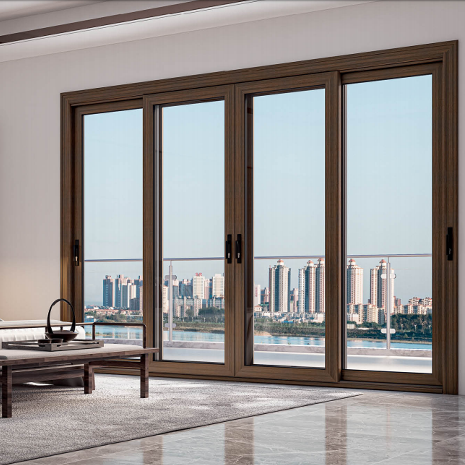 LSL106附框式低碳鋁木推拉門(mén)